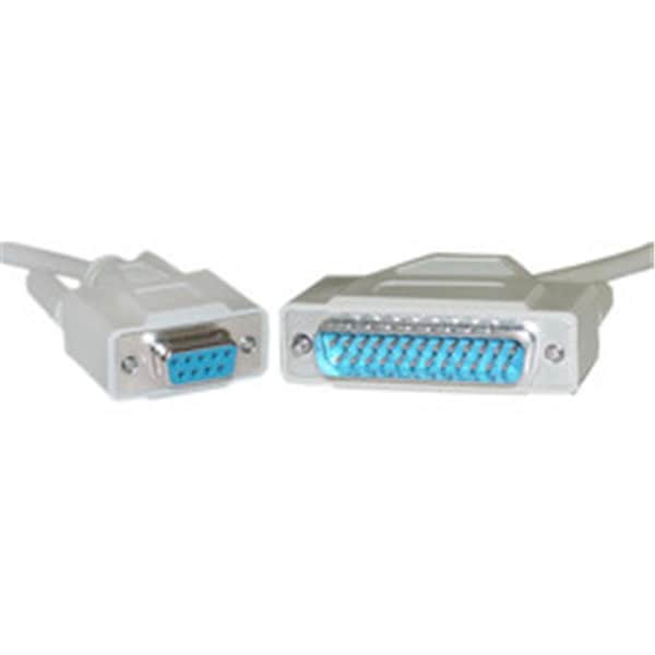 Cable Wholesale Serial Cable DB9 Female to DB25 Male UL rated 9 Conductor 3 foot 10D1-02303 - main